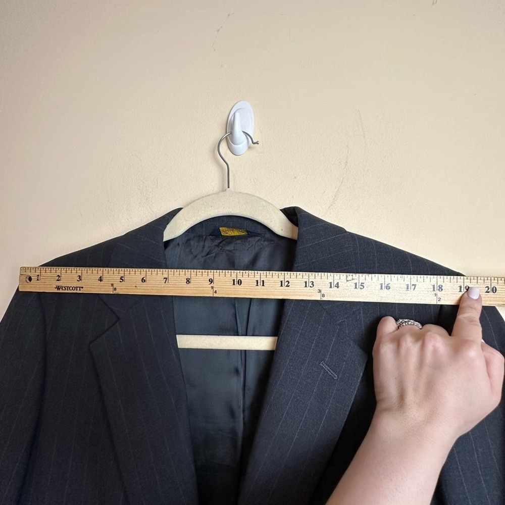 Brooks Brothers Brooksease Men's Wool Sports Coat Blazer 40R Gray Pinstripe - Picture 13 of 16